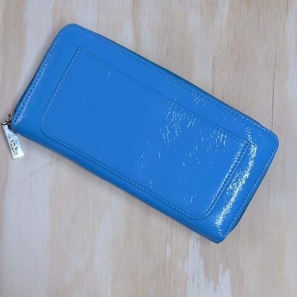 HOBO Turquoise Leather Zip Around Wallet Continental Organizer aqua - Picture 2 of 16